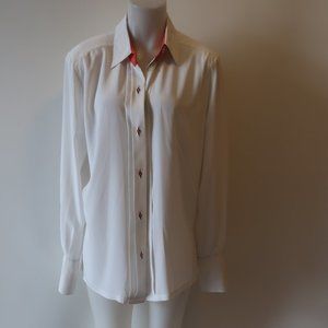 Womens Basler Horst Basler Off-White Button Blouse 10 *